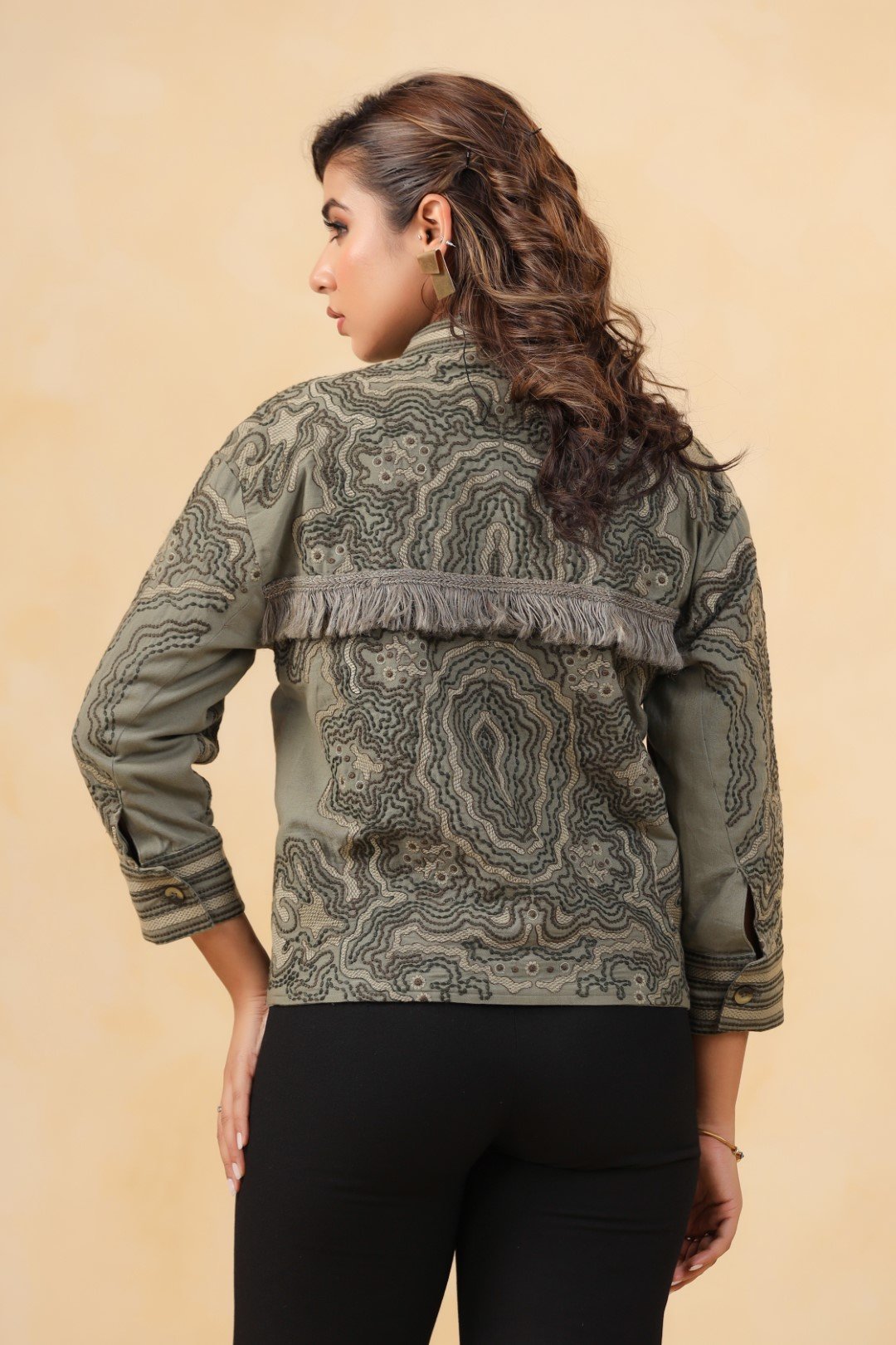 WOMEN EMBROIDERY FASHION JACKET