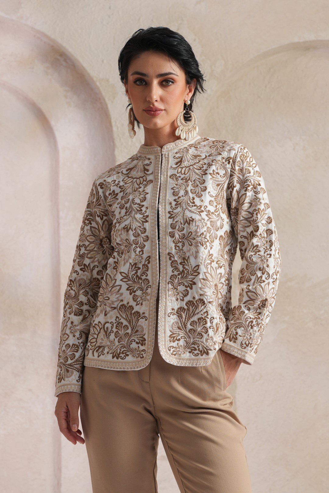 WOMEN EMBROIDERY FASHION JACKET